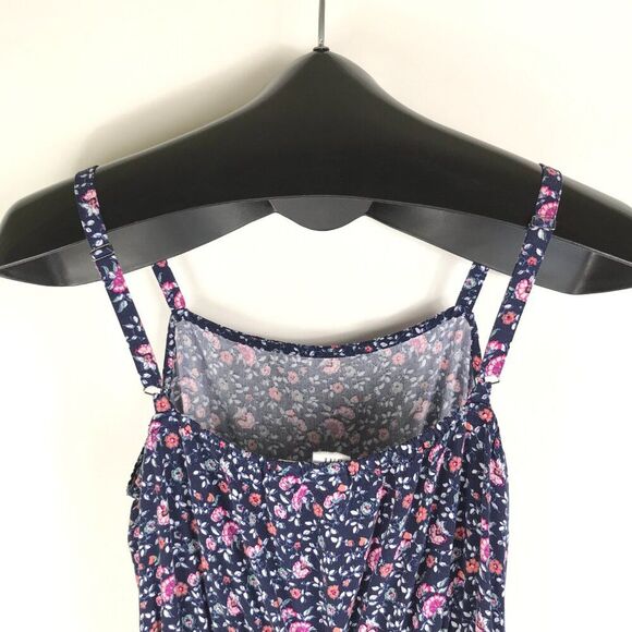 Gap Floral Square Neck Cami Jumpsuit Women's Small Cropped Pockets Rayon Summer - Picture 4 of 16
